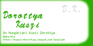 dorottya kuszi business card